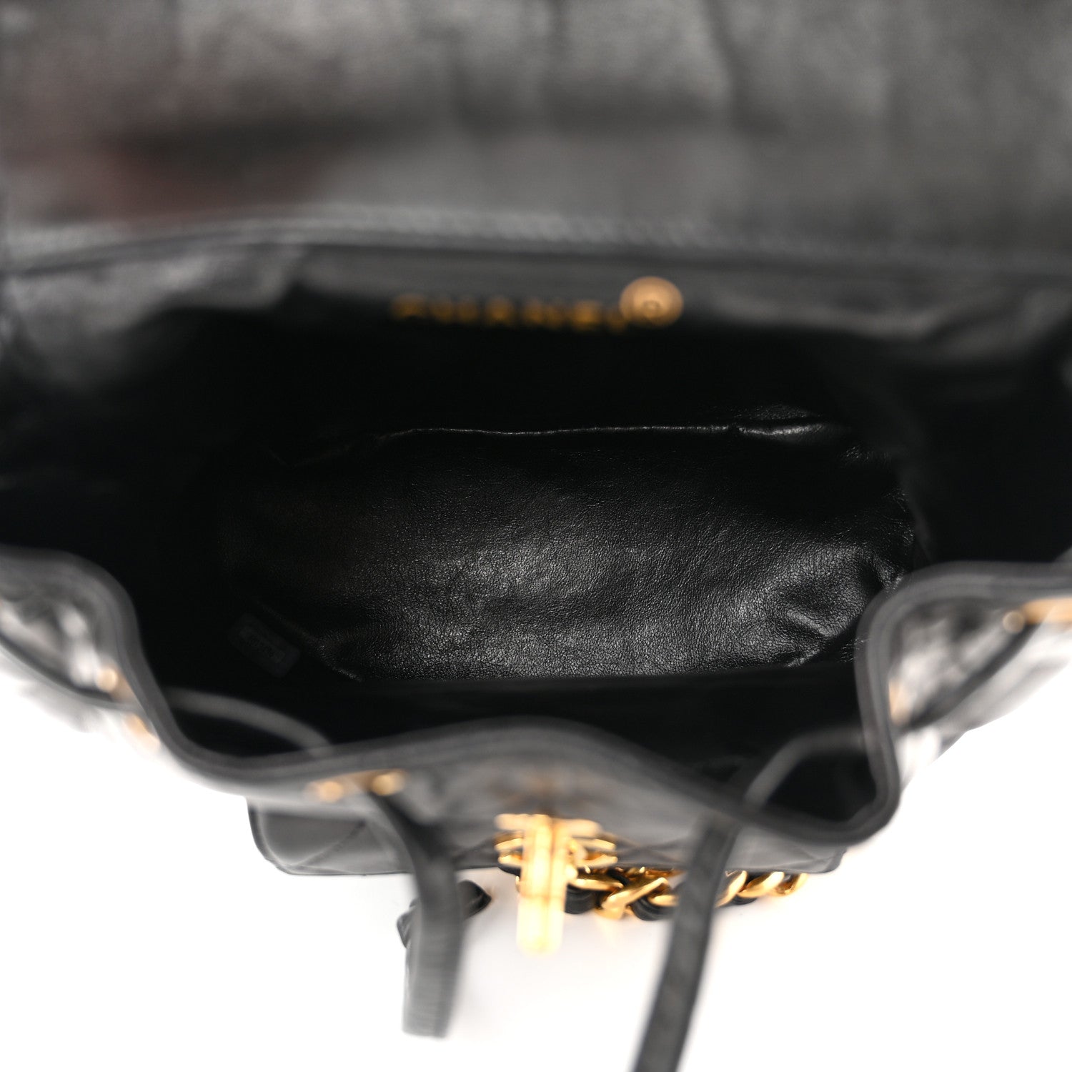 Chanel Lambskin Quilted Backpack Black 4 of 10