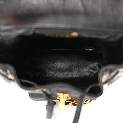 Chanel Lambskin Quilted Backpack Black 4 of 10