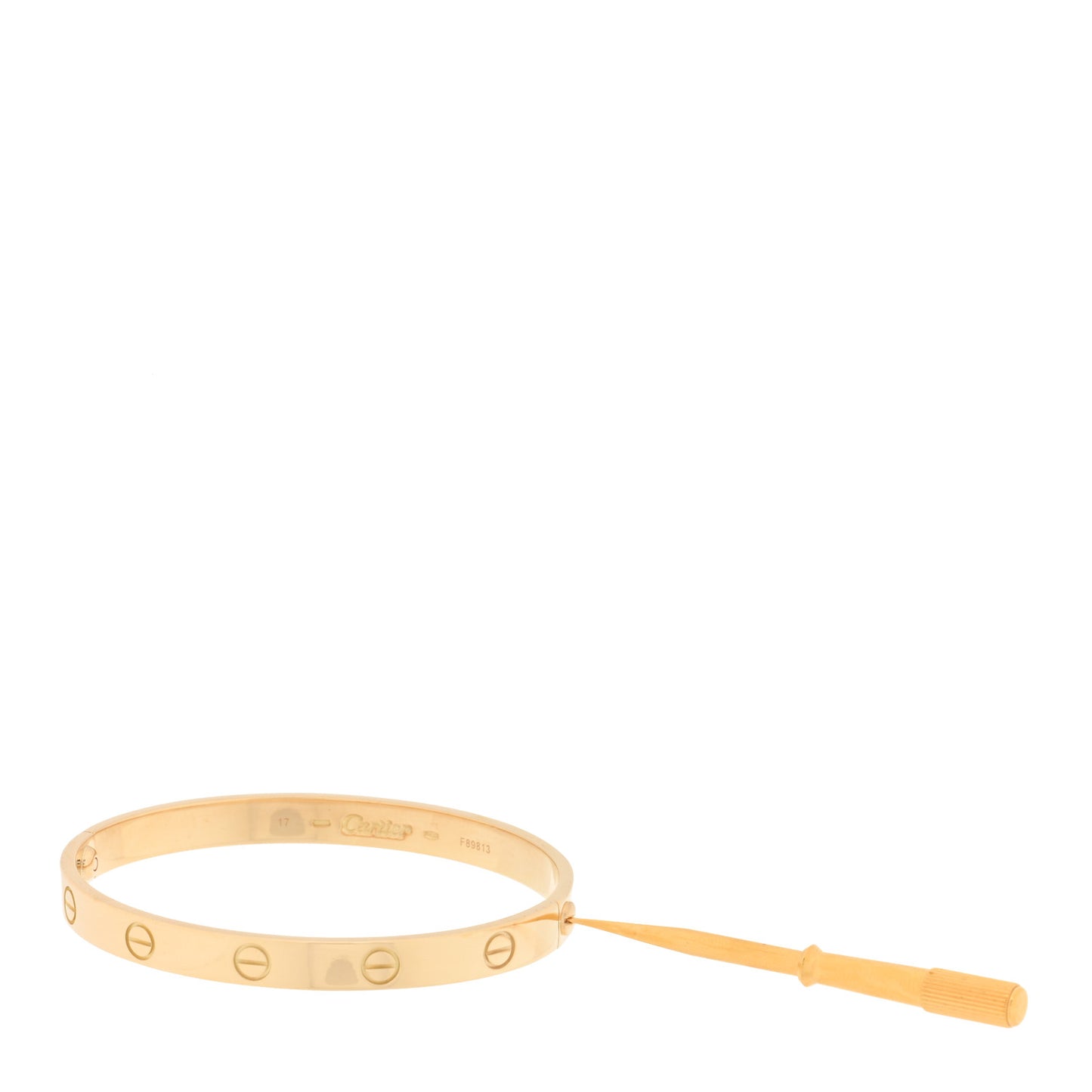 18K Yellow Gold LOVE Bracelet 17