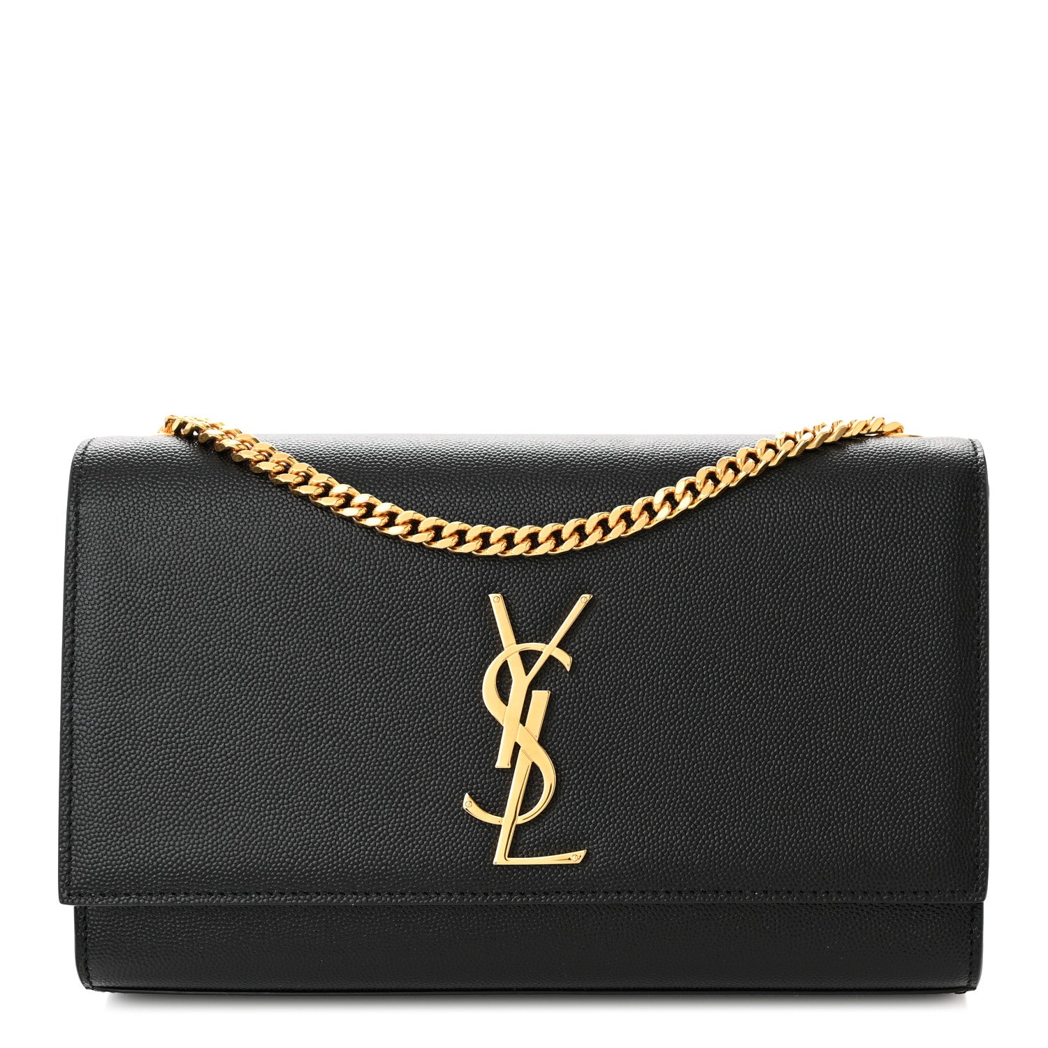 Saint Laurent SAINT LAURENT Grain De Poudre Medium Classic Monogram Kate Satchel Black 1 of 9