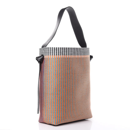 Celine Woven Canvas Small Twisted Cabas Multicolor 4 of 9