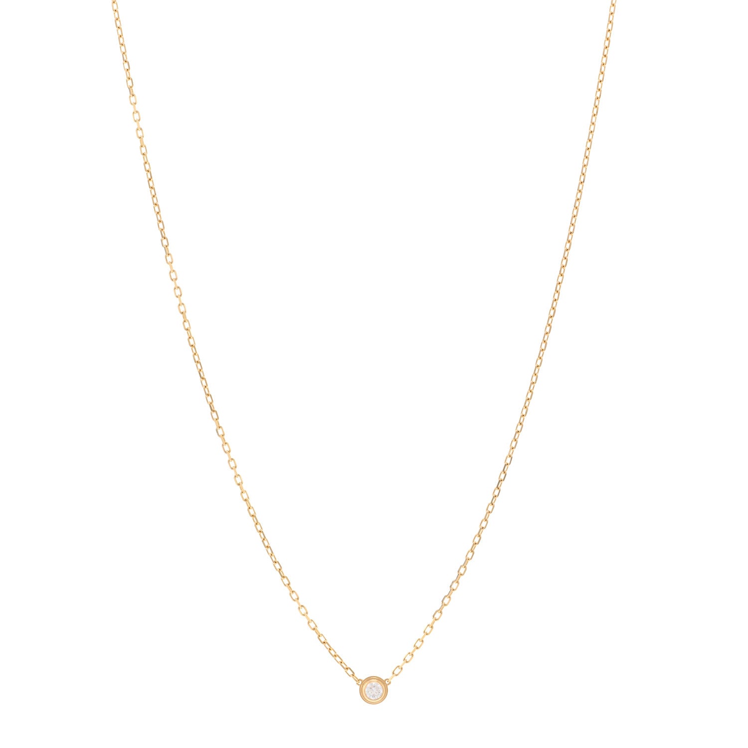 Cartier 18K Yellow Gold Diamond SM D'Amour Pendant Necklace 1 of 5