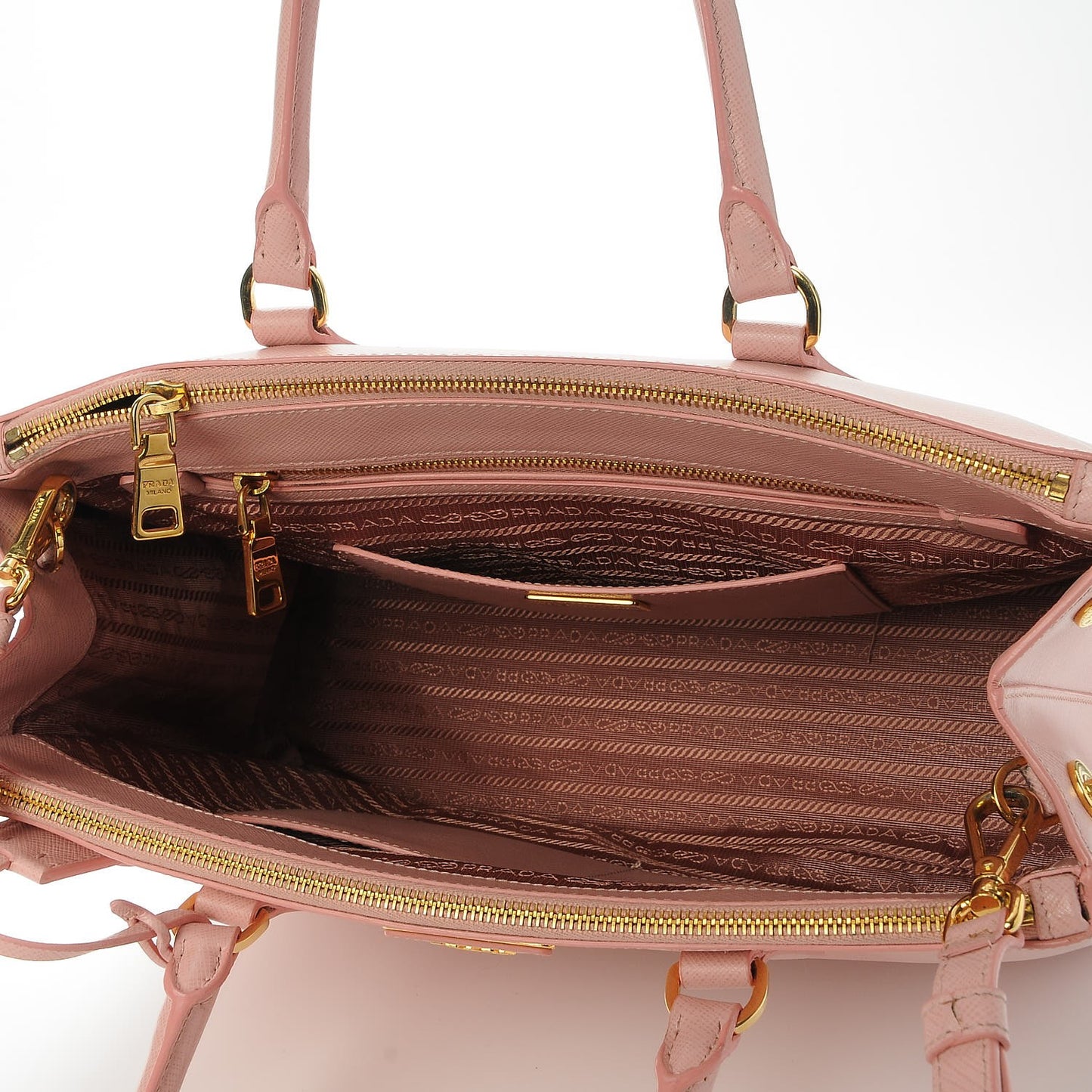 Saffiano Medium Galleria Double Zip Tote Orchidea