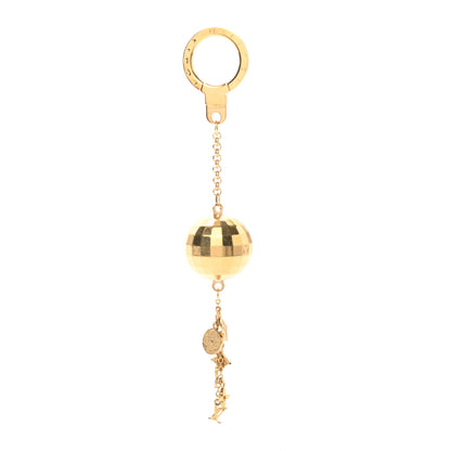 Louis Vuitton Mirror Ball Disco Key Holder Chain Ring Gold 1 of 3