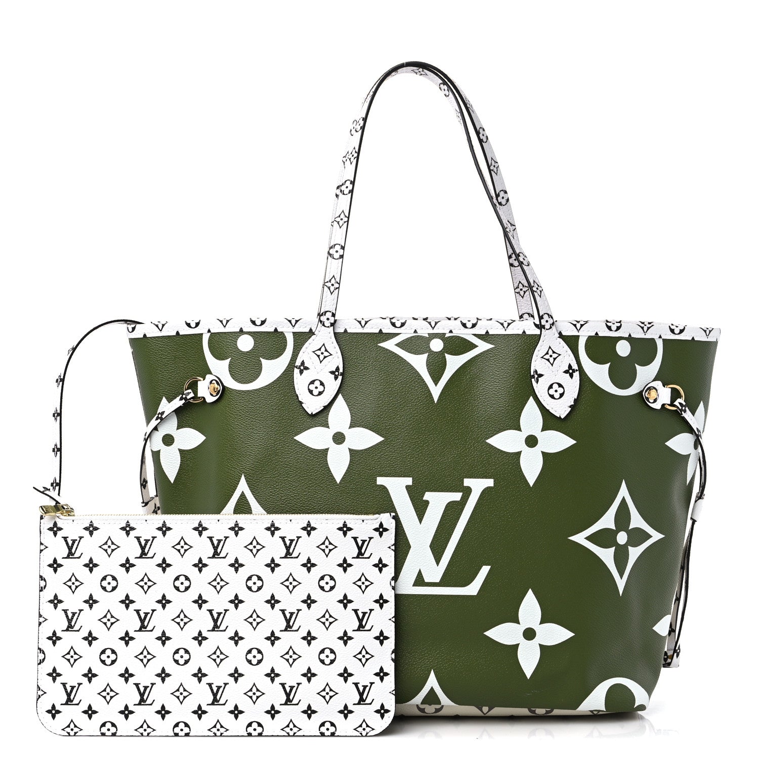 Louis Vuitton Monogram Giant Neverfull MM Kaki 1 of 11