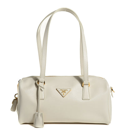 Prada Saffiano Bowler Talco White 1 of 10