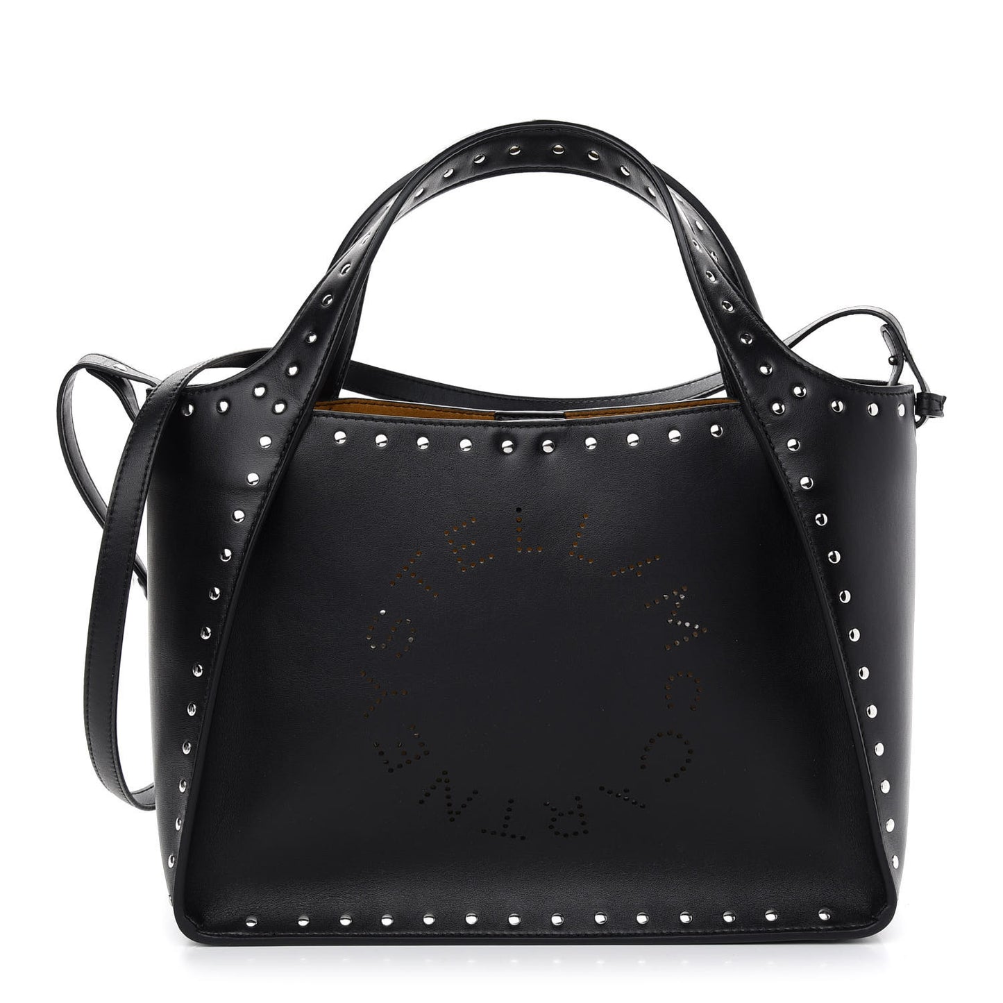 Eco Alter Nappa Studded East West Perforated Tote Black