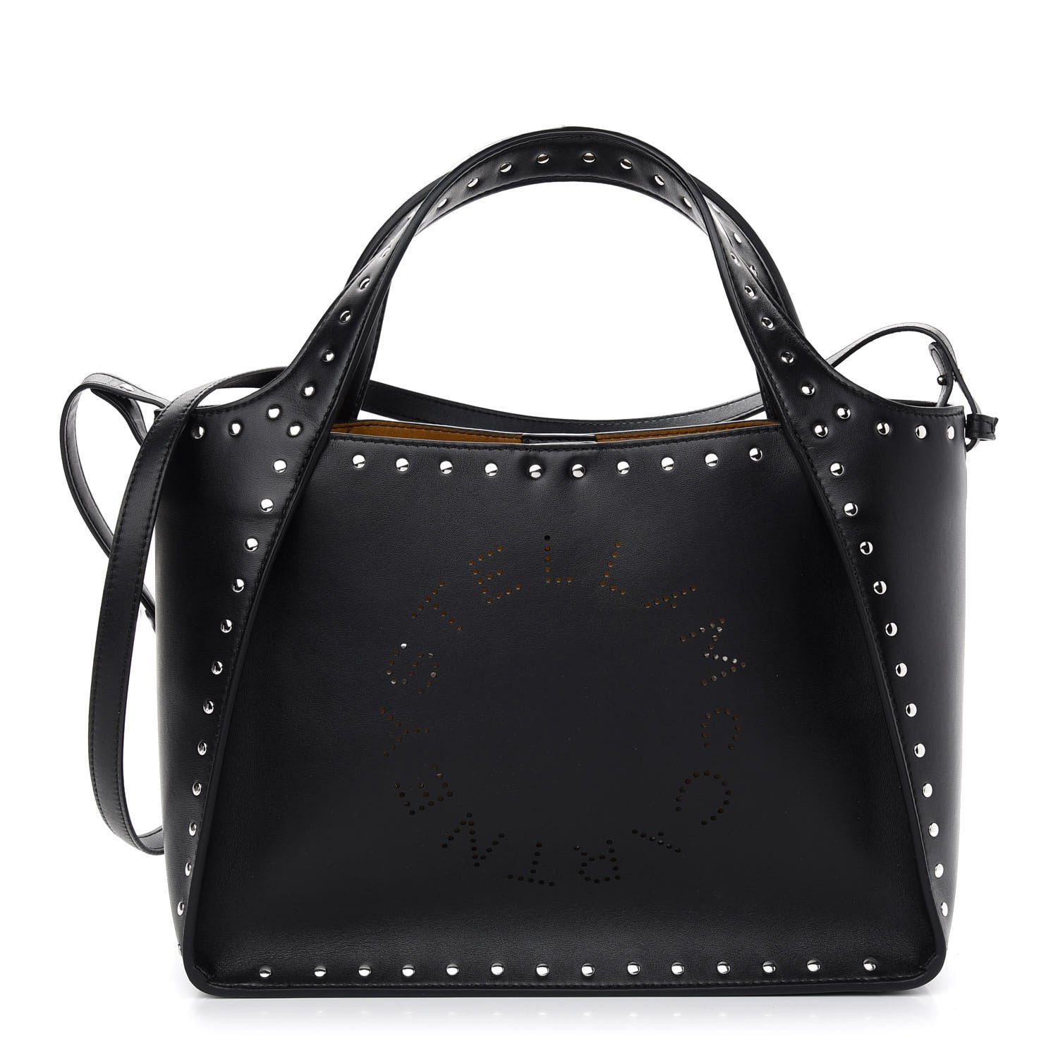 Stella McCartney Eco Alter Nappa Studded East West Perforated Tote Black 3 of 9