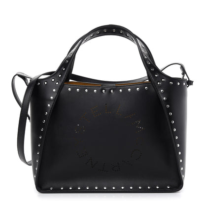 Stella McCartney Eco Alter Nappa Studded East West Perforated Tote Black 3 of 9
