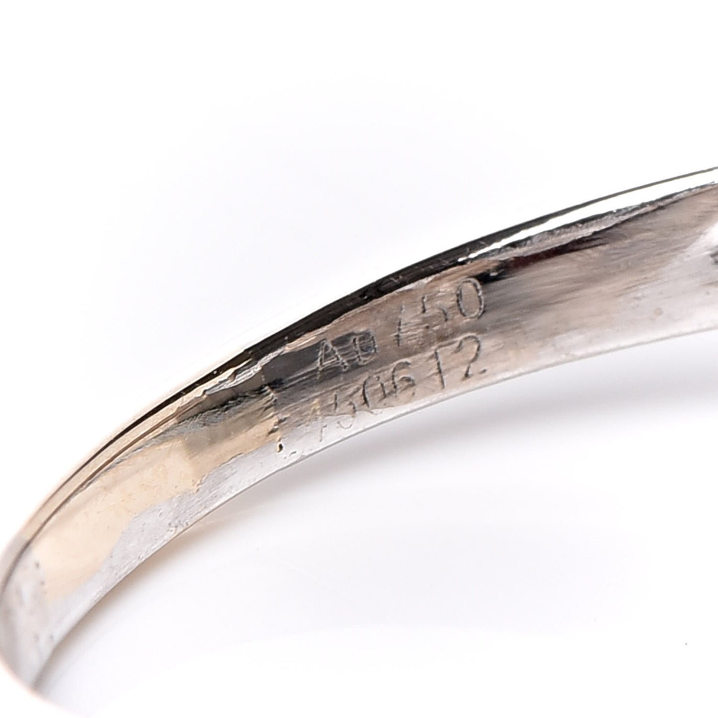 18K White Gold Diamond Vintage Alhambra Ring 60 9