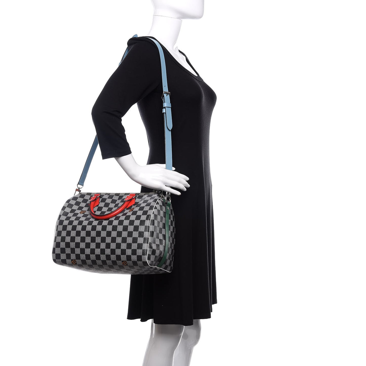 Damier Speedy Bandouliere 30 Black White