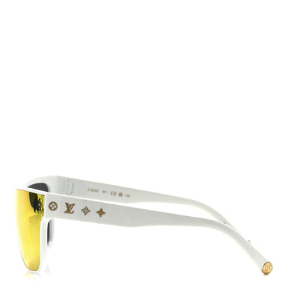 Louis Vuitton Nylon LV Shadow Square Sunglasses Z1845U White 3 of 8