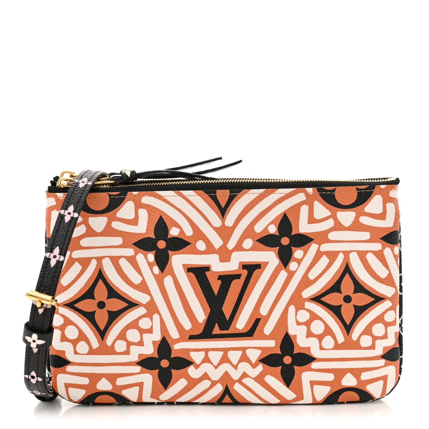 Louis Vuitton Monogram Giant Crafty Double Zip Pochette Creme Caramel 1 of 11