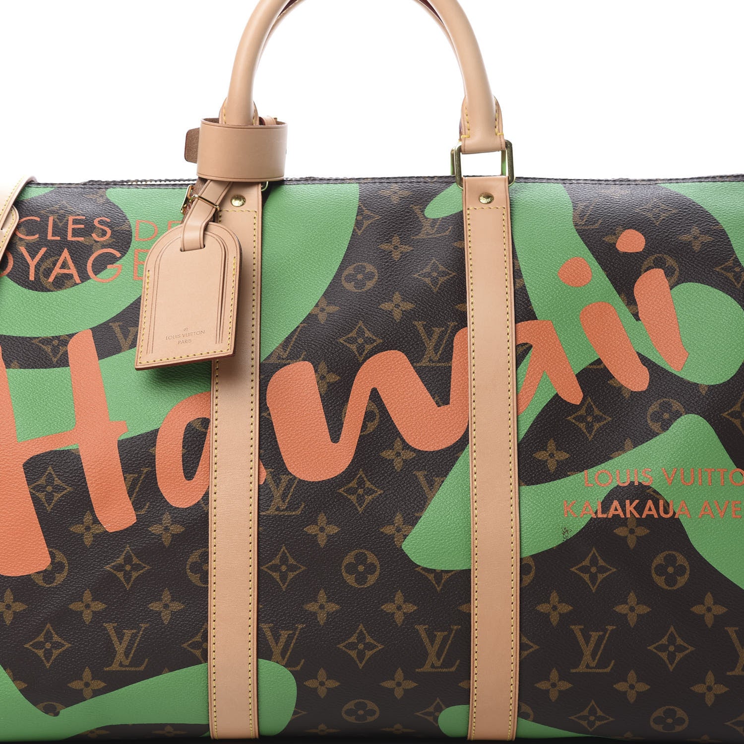 Louis Vuitton Monogram Tahitienne Hawaii Keepall Bandouliere 50 9 of 11