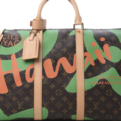 Louis Vuitton Monogram Tahitienne Hawaii Keepall Bandouliere 50 9 of 11
