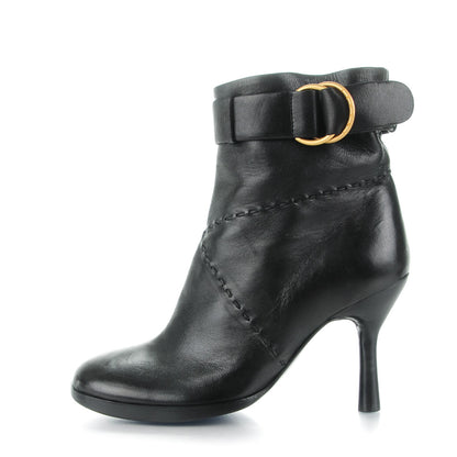 Chanel Lambskin Belted Stitched Ankle Boots 36 Black 1 of 6
