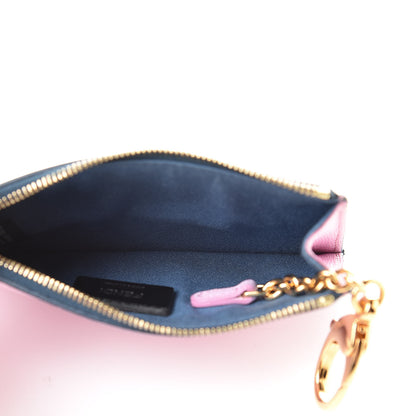 Fendi Vitello Elite Crystal Eye Monster Coin Pouch Key Case Cobalt Multicolor 5 of 7