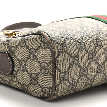 Gucci GG Supreme Monogram Web Small Ophidia Shoulder Bag Brown 9 of 10