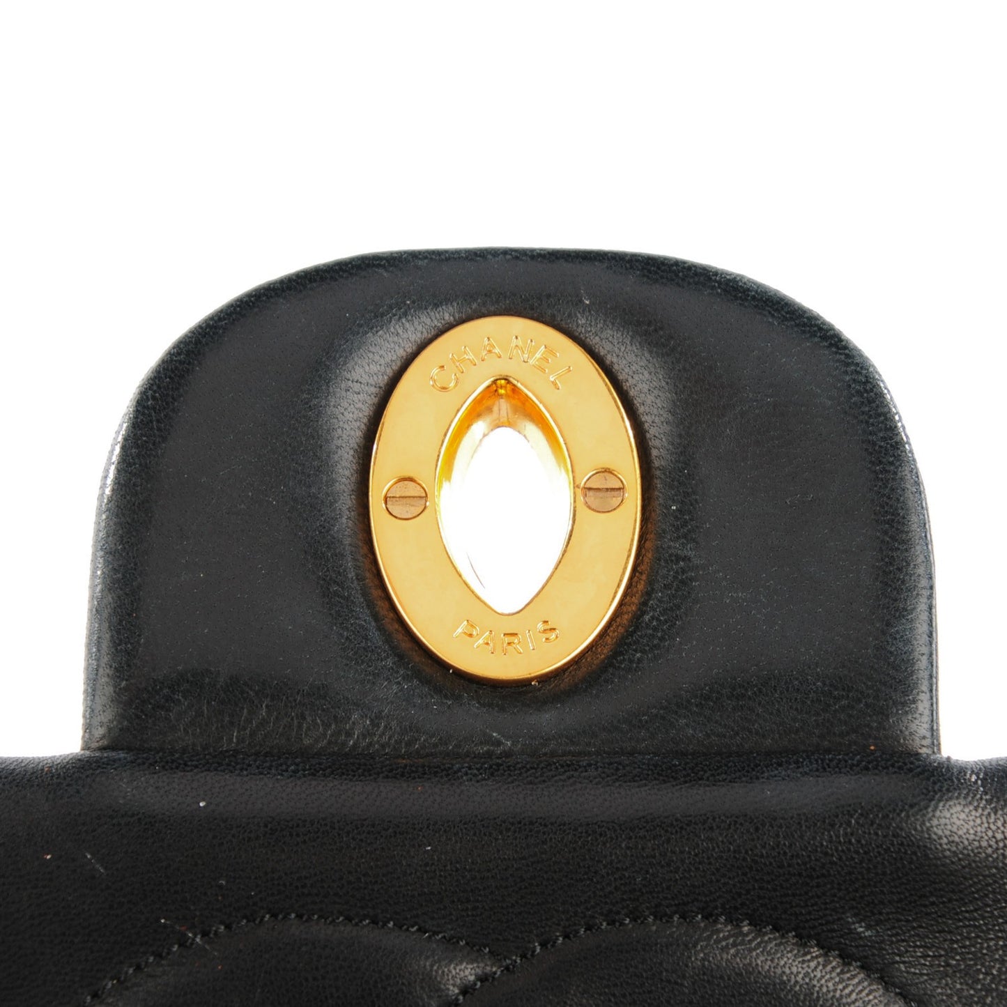Lambskin Quilted XL Jumbo Single Flap Black