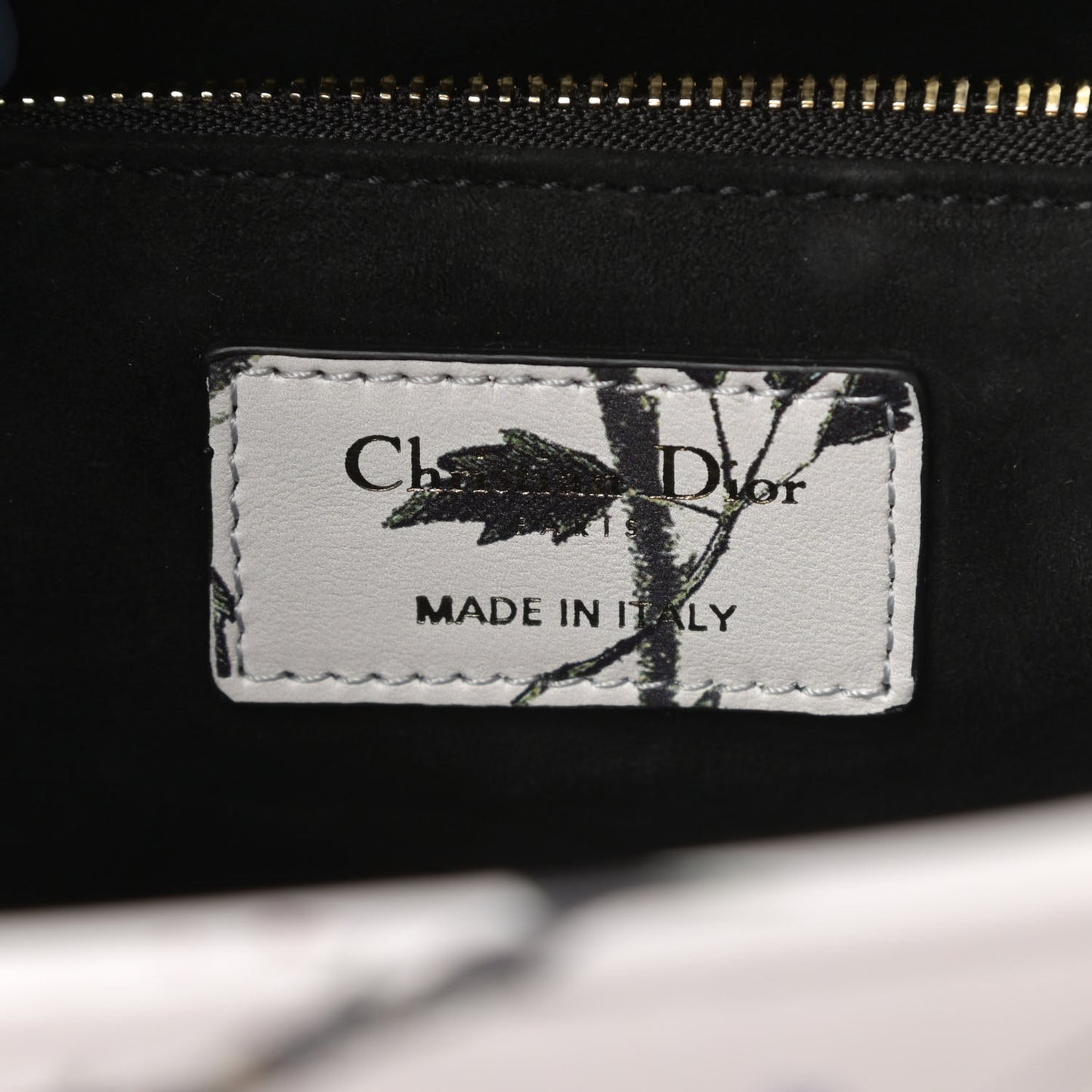 Calfskin Rosa Mutabilis Embroidered Medium Lady Dior White Multicolor