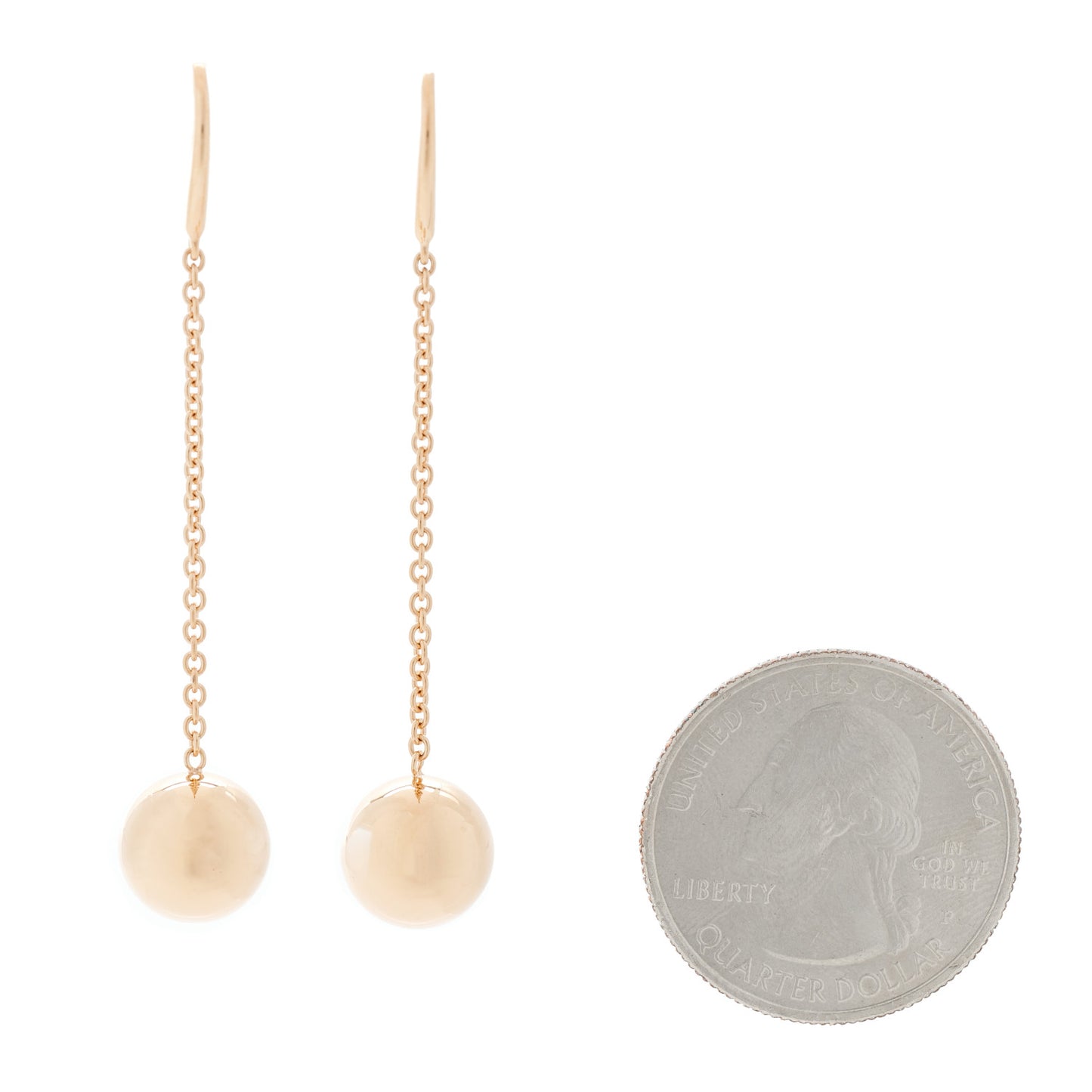 18K Rose Gold 10mm HardWear Ball Hook Drop Earrings
