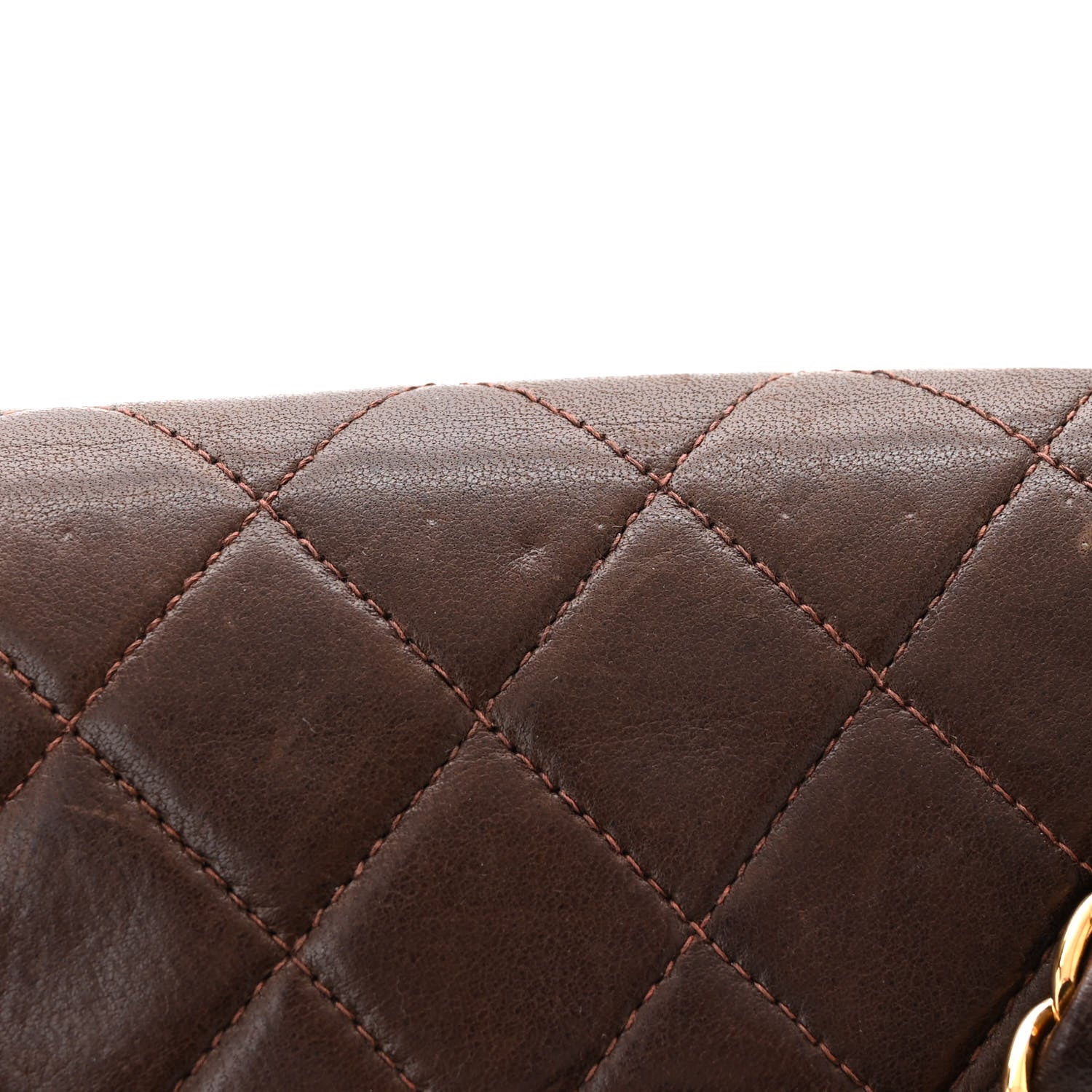 Chanel Lambskin Quilted Mini Square Flap Bag Dark Brown 12 of 13