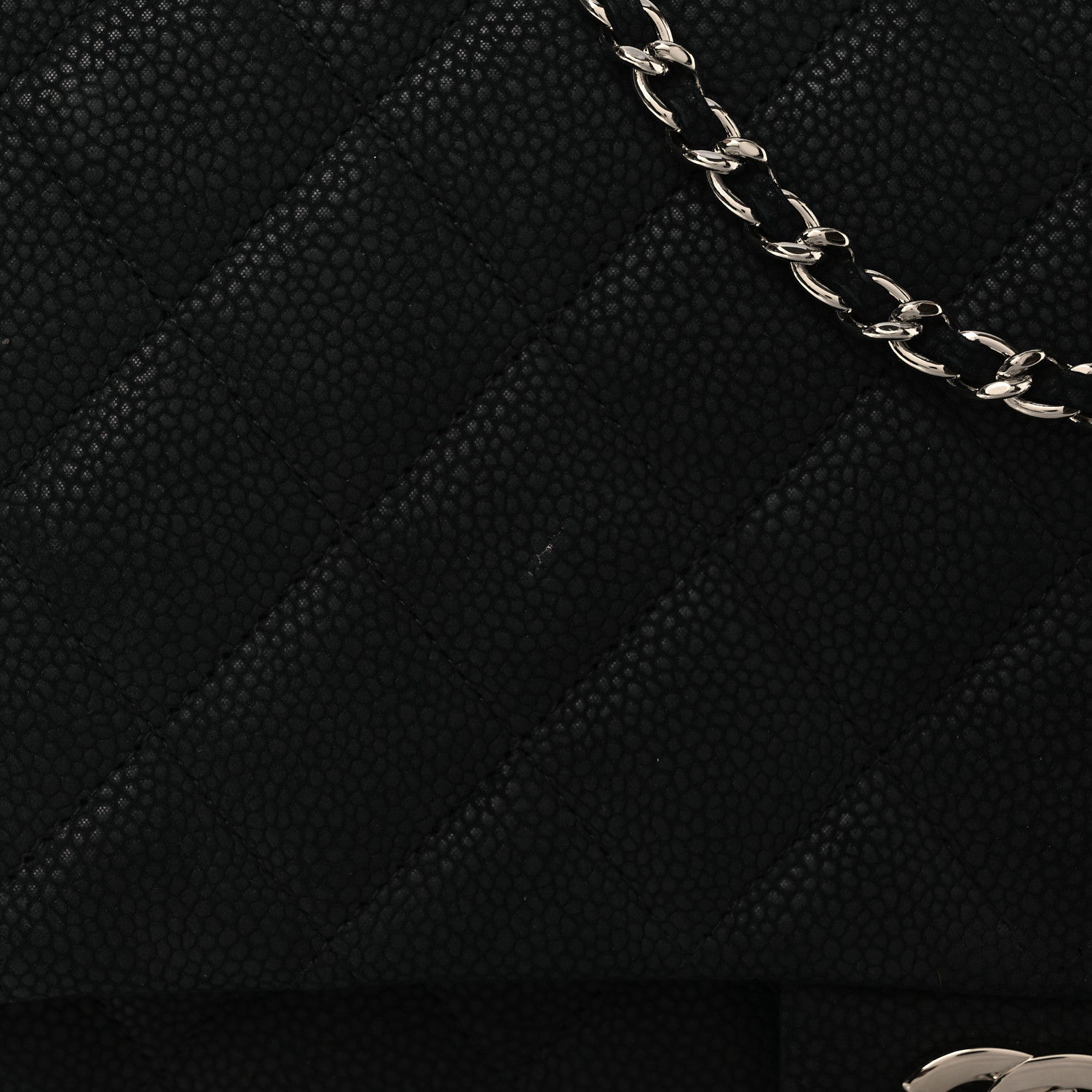 Chanel Iridescent Caviar Quilted Clutch With Chain Flap Black 11 of 12