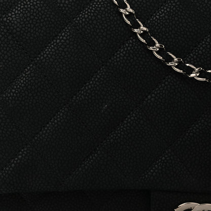 Chanel Iridescent Caviar Quilted Clutch With Chain Flap Black 11 of 12