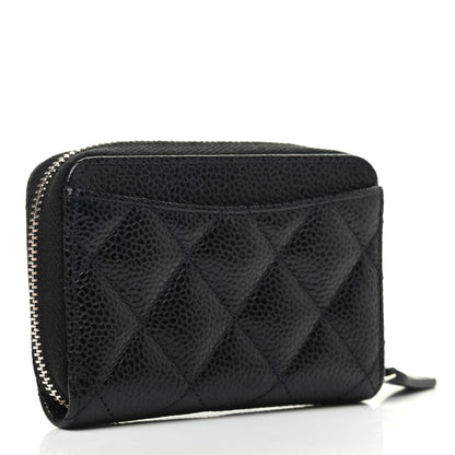 Chanel Caviar Quilted Zip Coin Purse Black 3 of 7