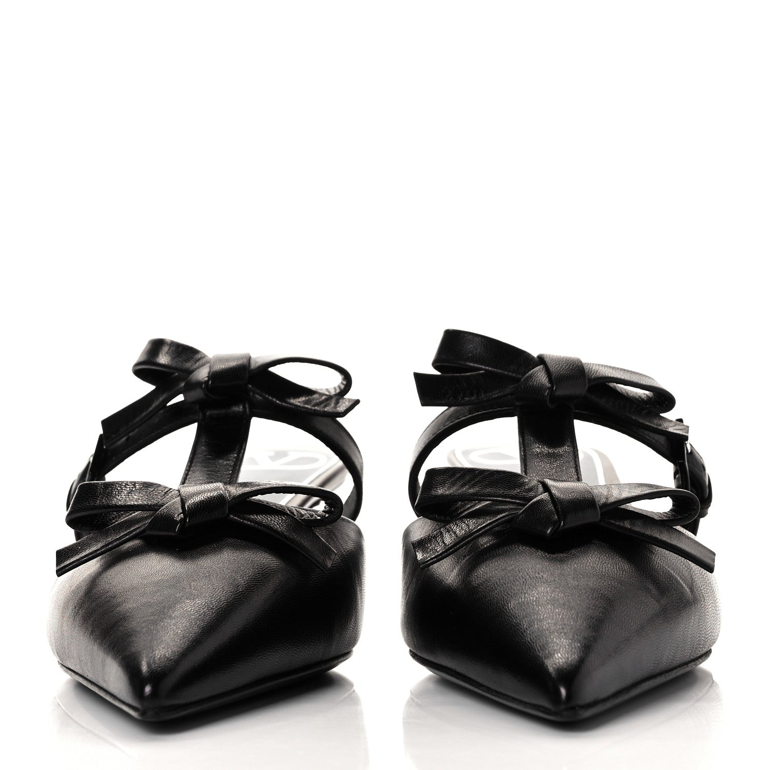 Valentino Garavani Nappa French Bow 45mm Mules 36 Black 4 of 9