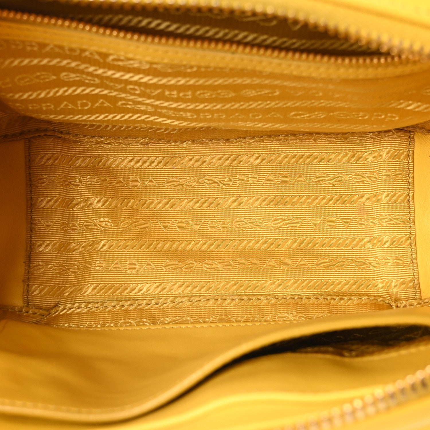 Prada Soft Calfskin Impunture Diagramme Top Handle Chain Crossbody Bag Soleil 5 of 10