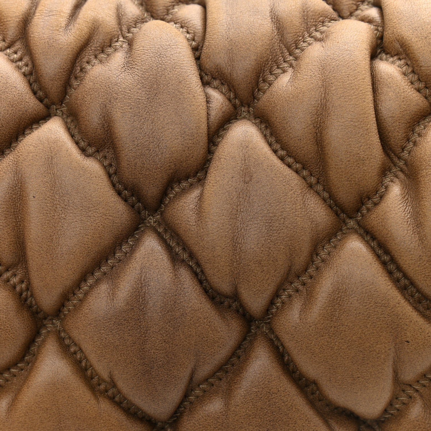 Chanel Lambskin Bubble Quilt Flap Brown 11 of 11