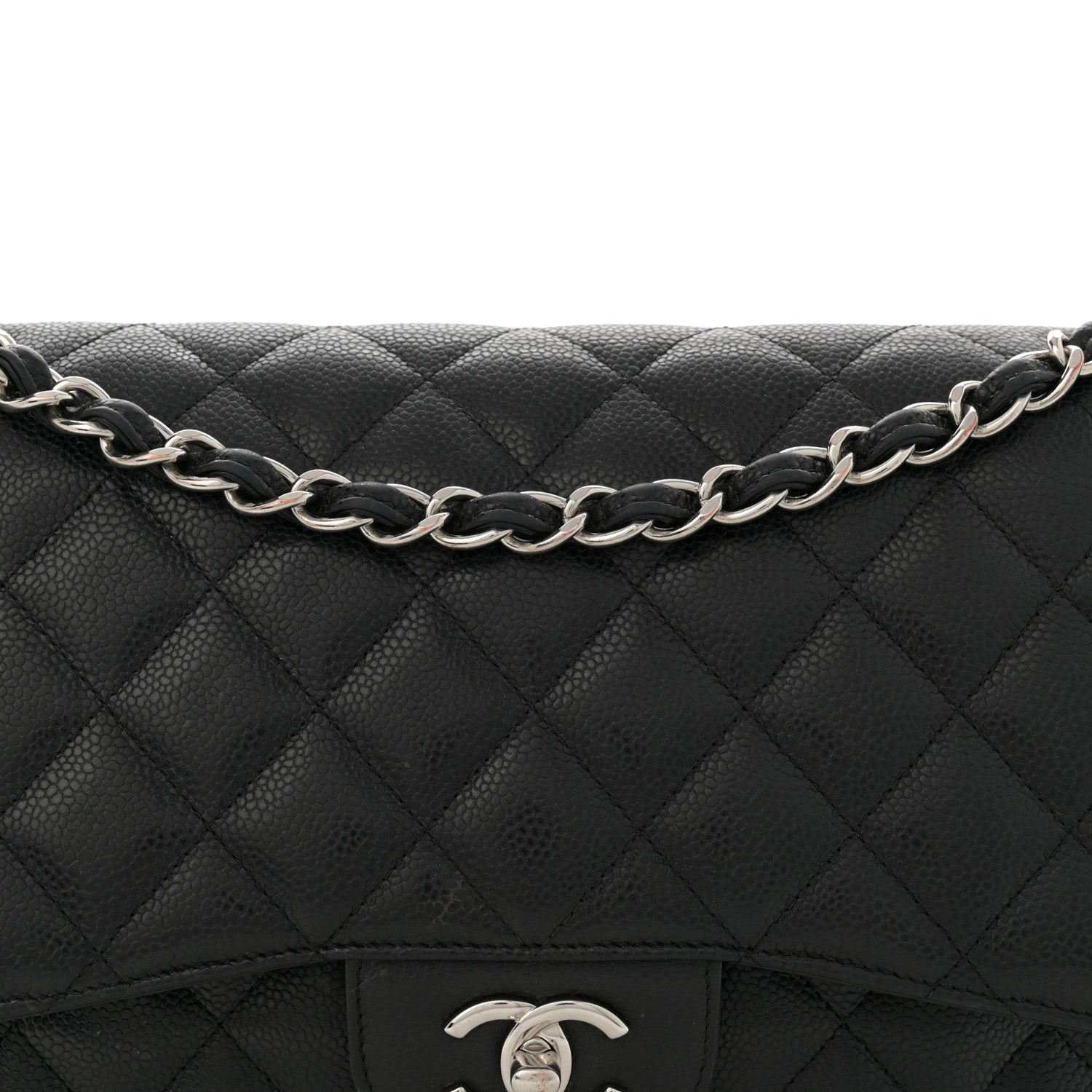 Chanel Caviar Quilted Jumbo Double Flap Black 8 of 18