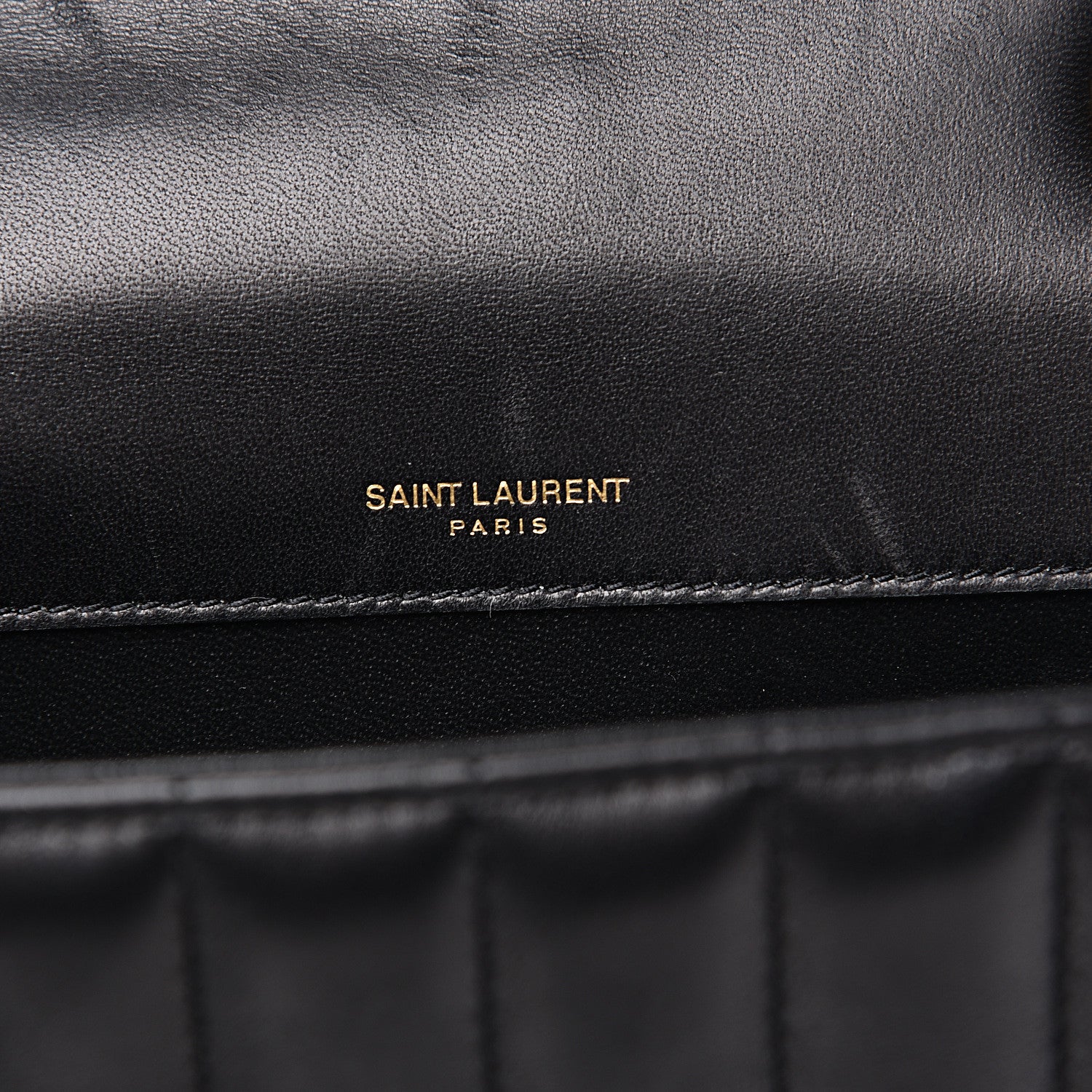 Saint Laurent Lambskin Matelasse Monogram Medium Vicky Chain Bag Black 5 of 14