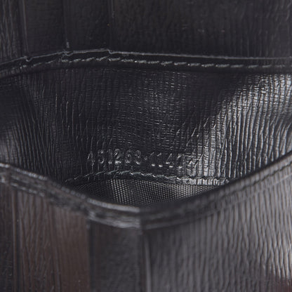 Gucci Shangai Calfskin Kingsnake Bi-Fold Wallet Black 7 of 7