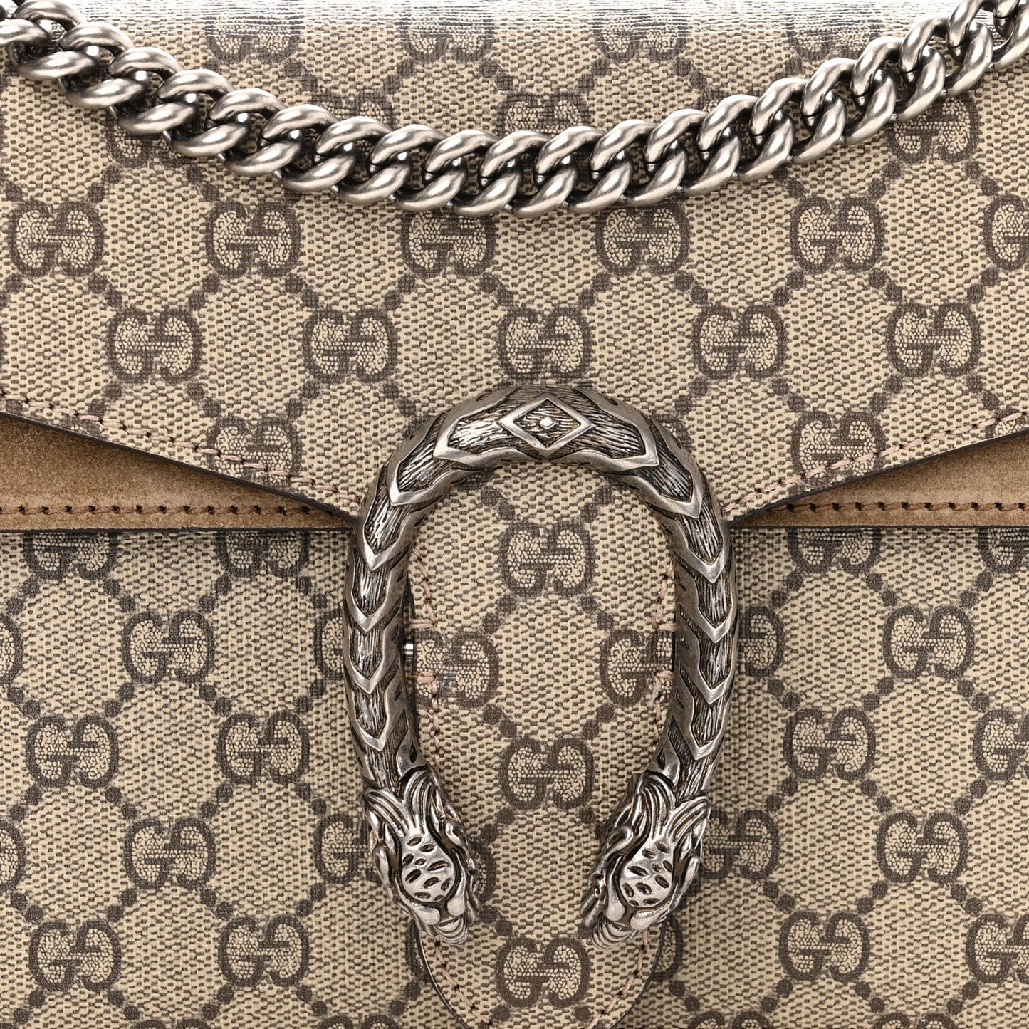 GG Supreme Monogram Small Dionysus Shoulder Bag Taupe