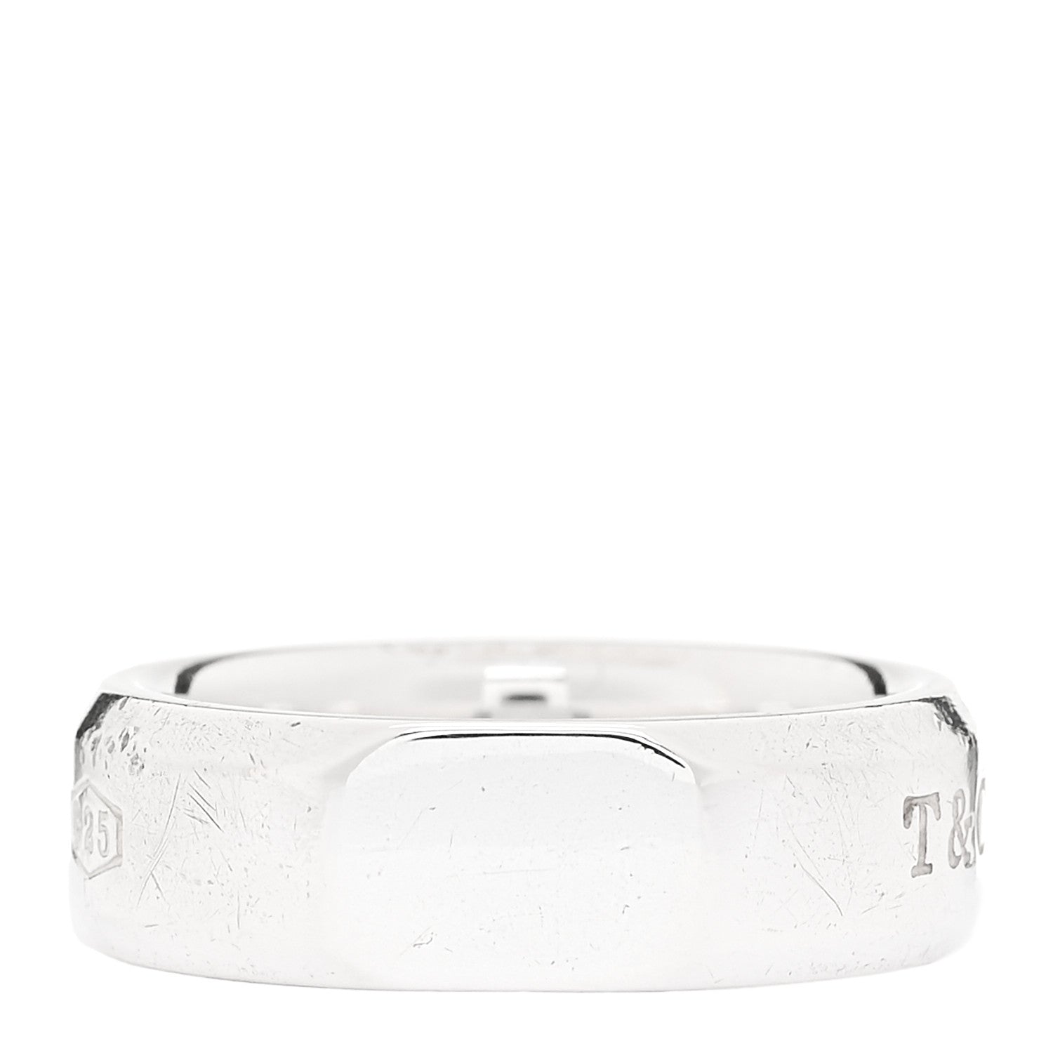 Tiffany Sterling Silver 1837 Makers Medium Slice Ring 58 8.5 3 of 5