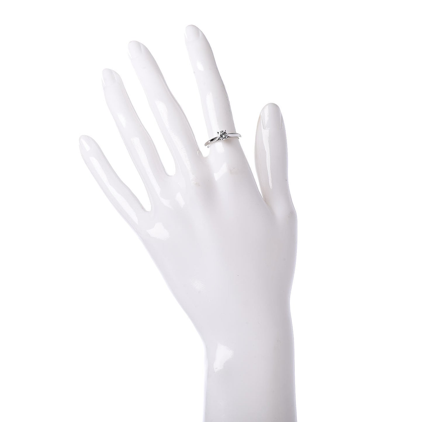 Platinum Diamond .38ct Solitaire 1895 Engagement Ring 50 5.25