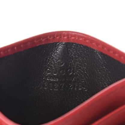 Gucci Calfskin Matelasse GG Marmont Card Holder Hibiscus Red 6 of 7