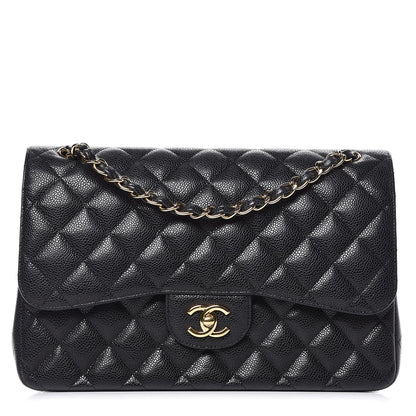 Chanel Caviar Quilted Jumbo Double Flap Black 1 of 10