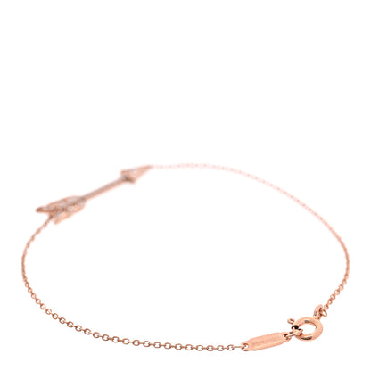 Tiffany 18K Rose Gold Diamond Arrow Bracelet 3 of 8
