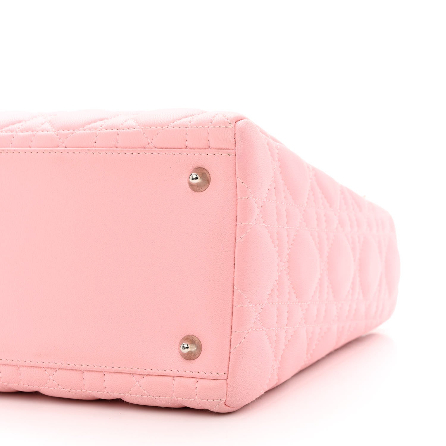 Christian Dior Lambskin Cannage Medium Lady Dior Rose Clair 10 of 14