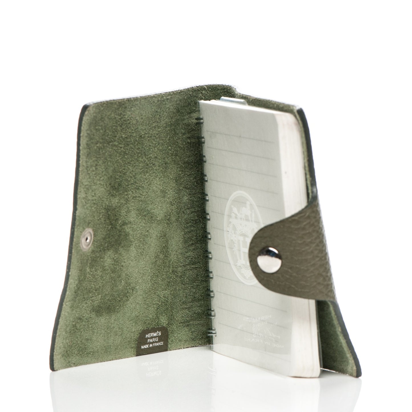 Taurillon Clemence Ulysse Mini Notebook Vert Olive