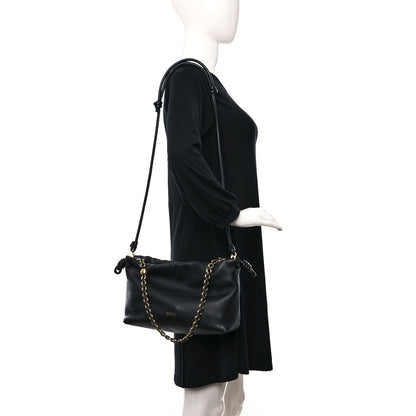 Loewe Mellow Nappa Donut Chain Flamenco Knot Clutch Black 2 of 8