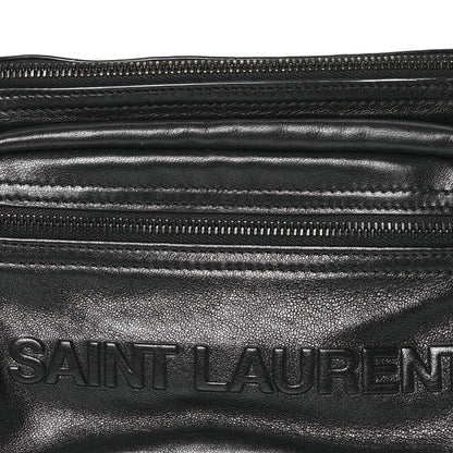 Saint Laurent Lambskin Logo Ripstop Body Belt Bag Black 8 of 11