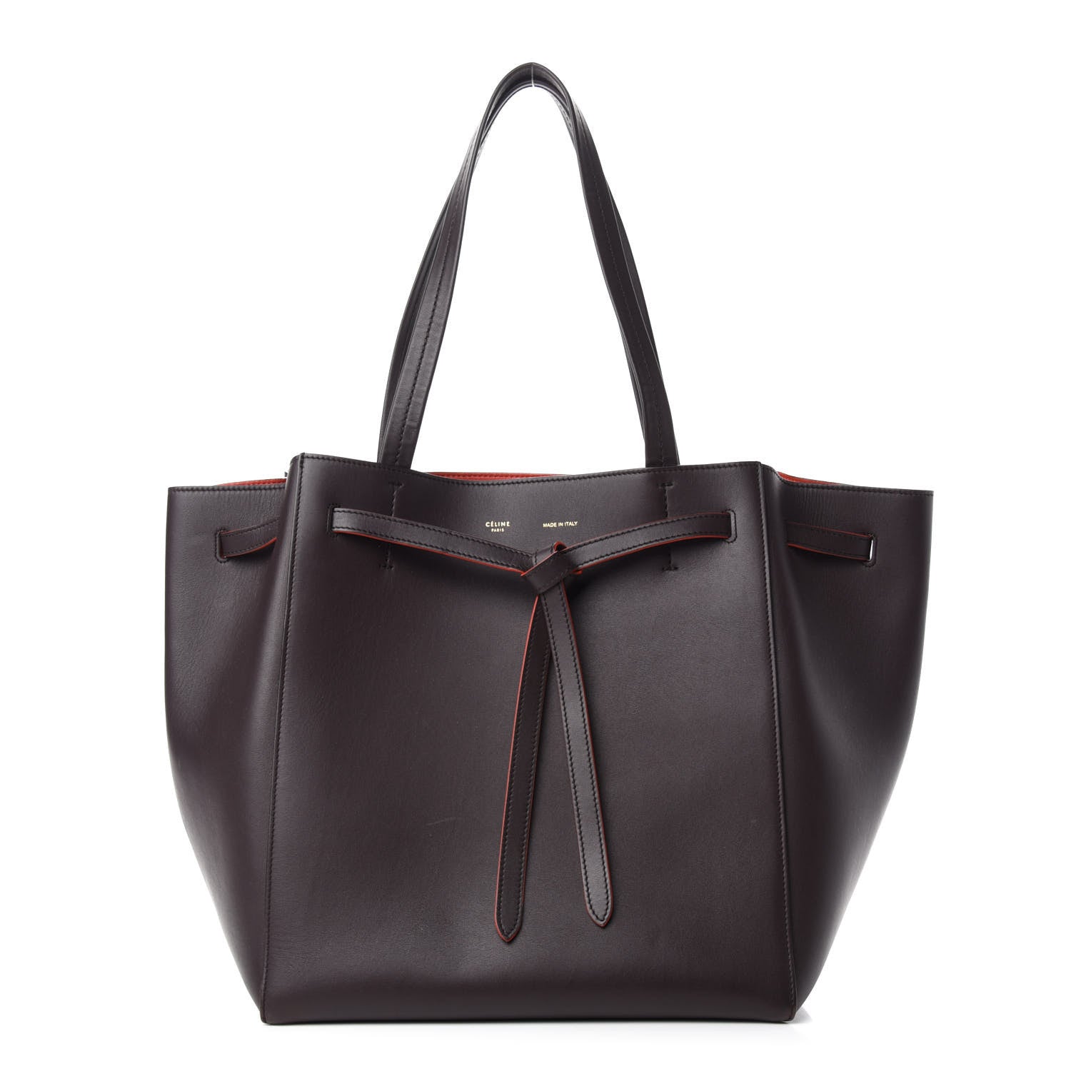 Celine Smooth Calfskin Small Belt Cabas Phantom Dark Brown 1 of 9