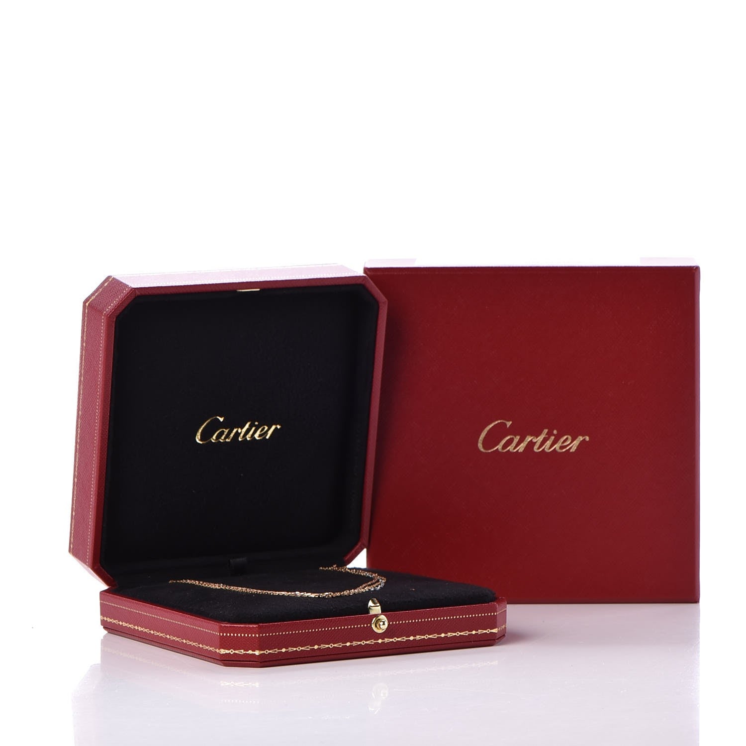 Cartier 18K Pink Yellow White Gold Three Chain Necklace 8 of 8