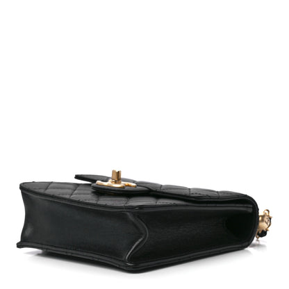 Chanel Lambskin Quilted Chic Pearls Flap Black 10 of 12