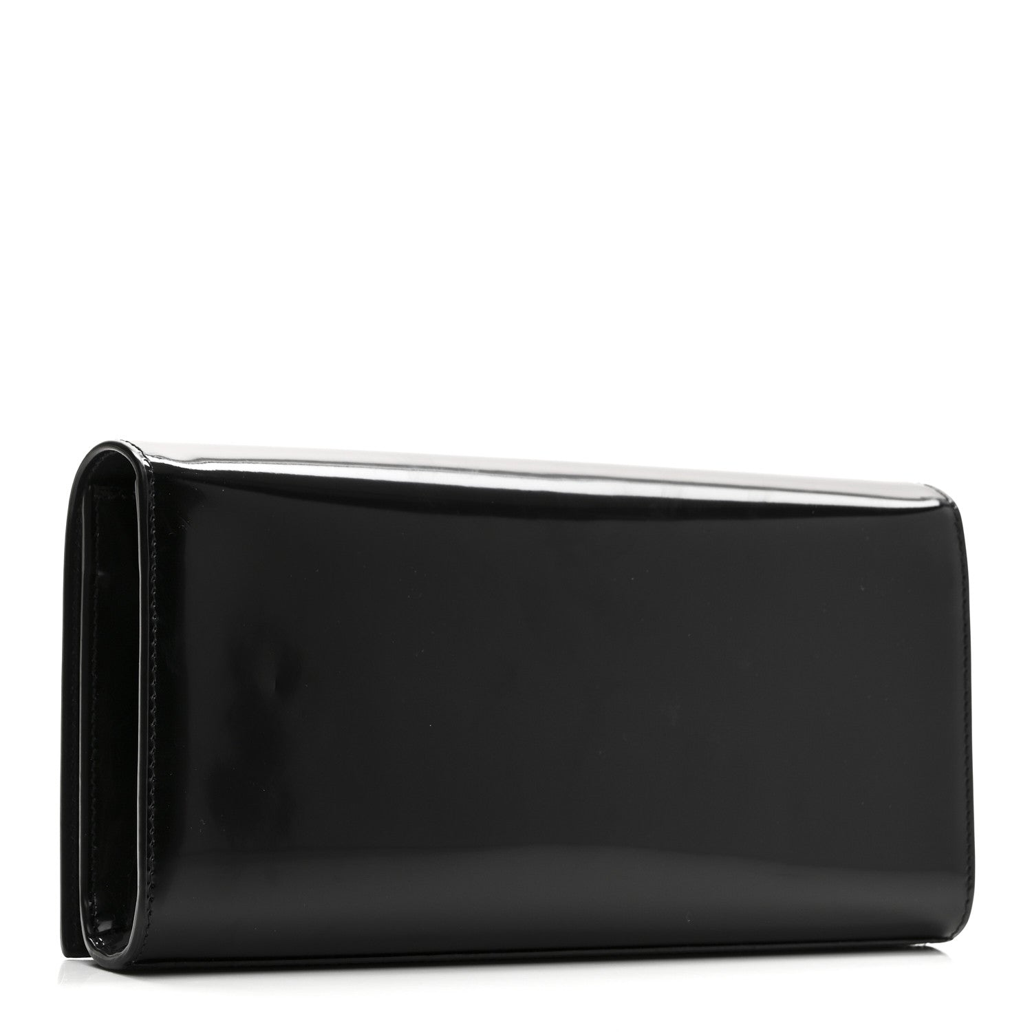 Saint Laurent Patent Classic Monogram Tassel Clutch Black 3 of 7