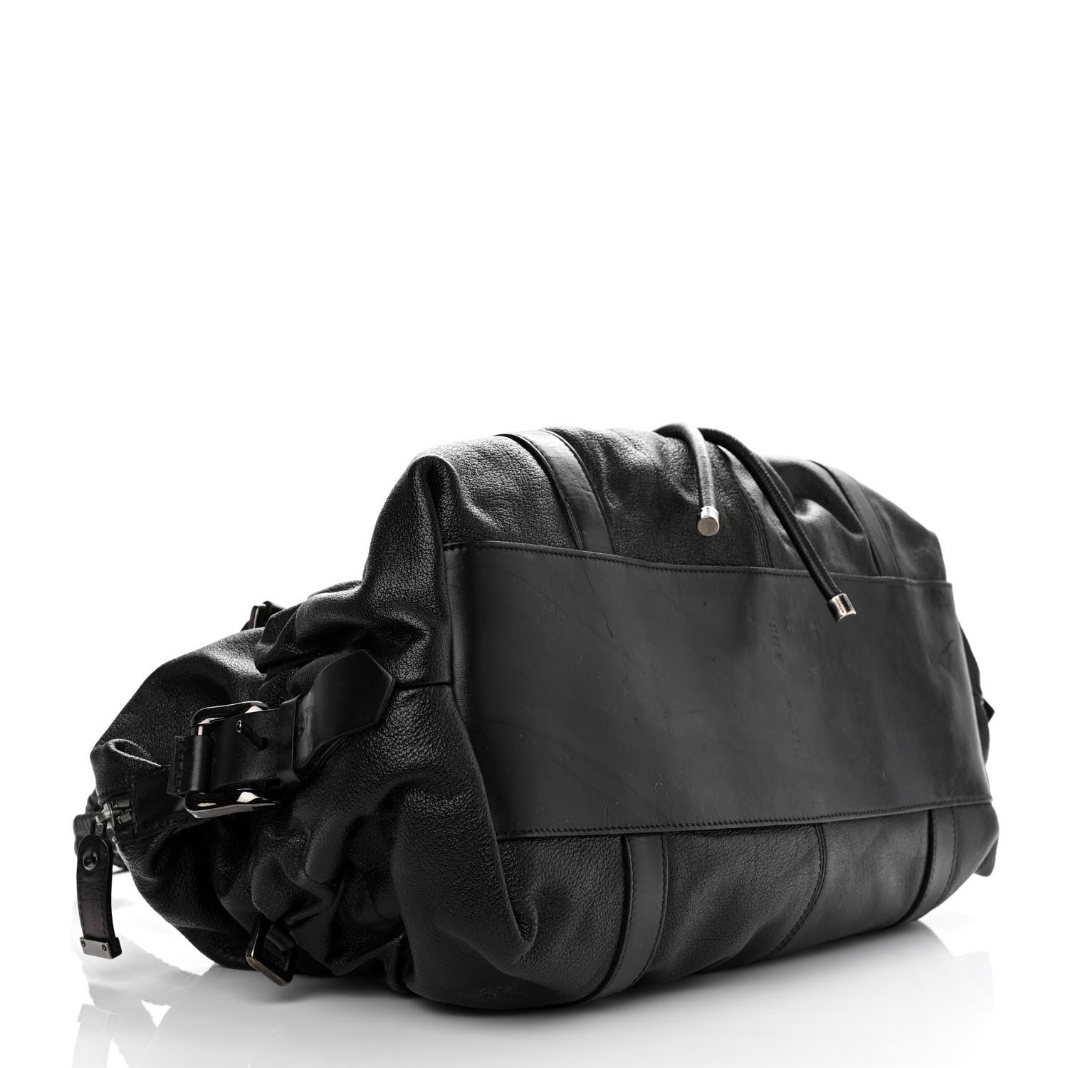 Burberry Calfskin Drawstring Tote Black 3 of 12